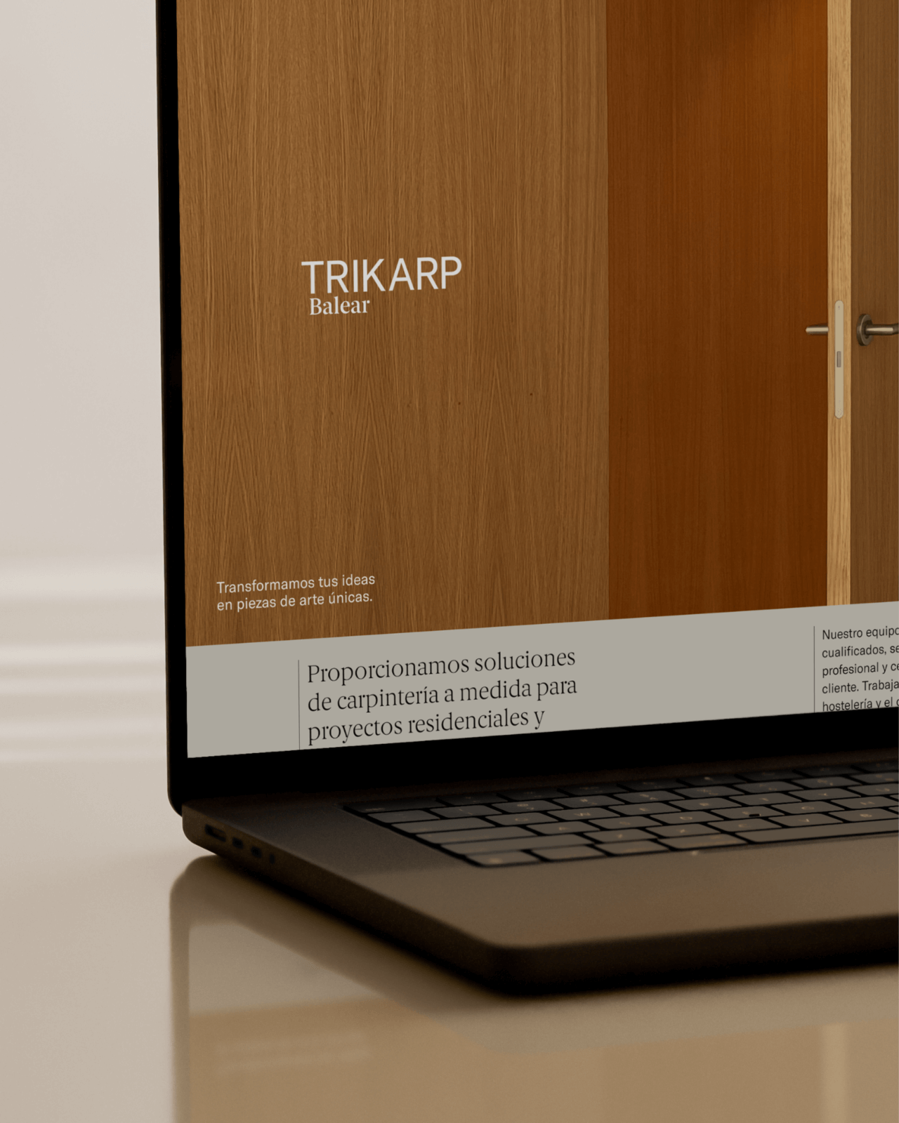 Brand identity and web design for carpentry workshop Mallorca
