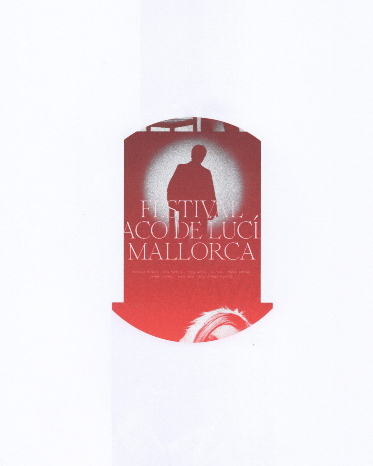 Aplicación roja con la identidad del Festival Paco de Lucía Mallorca.