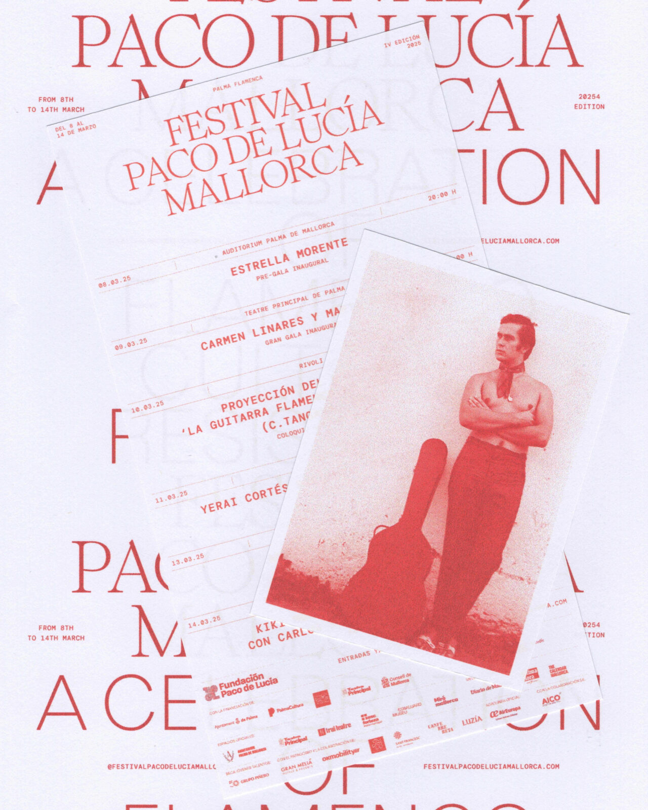 Carteles superpuestos del Festival Paco de Lucía Mallorca de 2025.